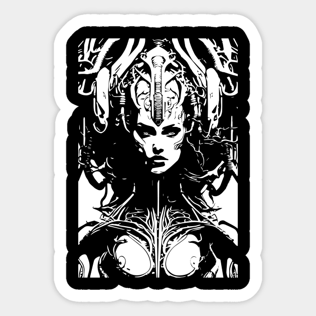 sci fi cyber woman Sticker by lkn